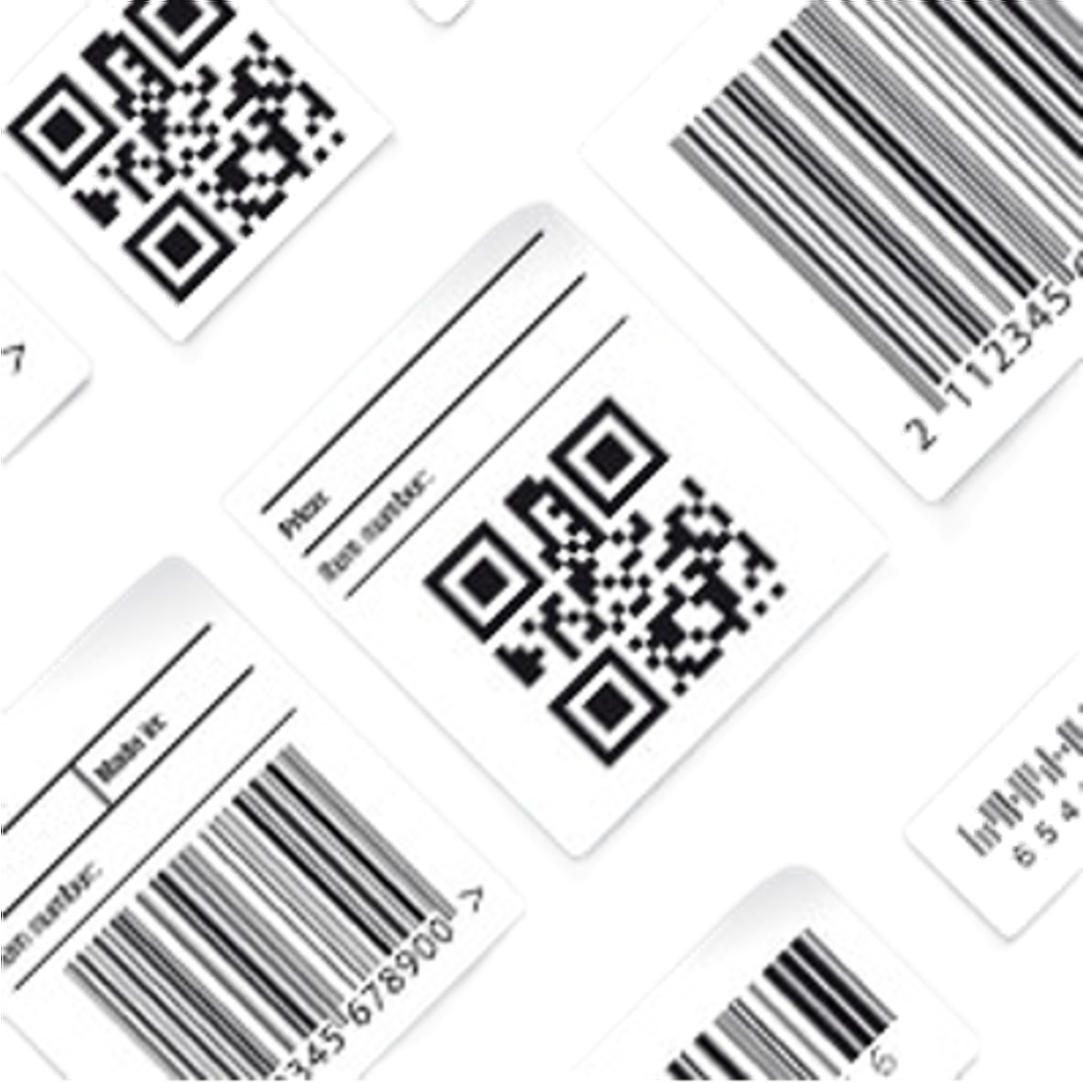 Barcode and QR labels